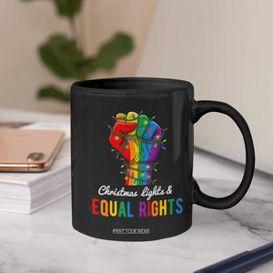 Christmas Lights Equal Rights Coffee Mug LGBT Hands Supporter Gift TS12 Print Your Wear