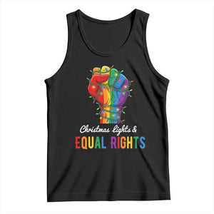 Christmas Lights Equal Rights Tank Top LGBT Hands Supporter Gift TS12 Black Print Your Wear