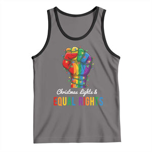 Christmas Lights Equal Rights Tank Top LGBT Hands Supporter Gift TS12 Deep Heather Black Print Your Wear