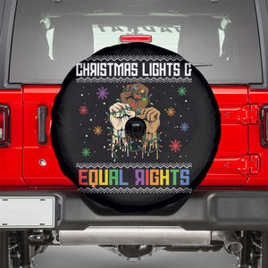 Christmas Lights And Equal Rights Ugly Sweater Spare Tire Cover Xmas Activism Gift TS12 Black Print Your Wear