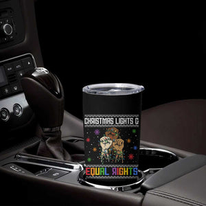 Christmas Lights And Equal Rights Ugly Sweater Tumbler Cup Xmas Activism Gift TS12 Print Your Wear