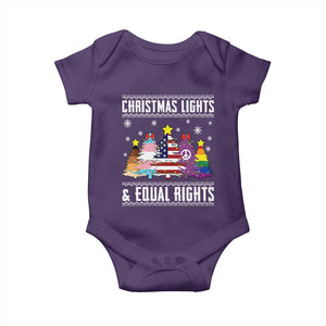 Xmas Lights Equal Rights Ugly Sweater Activism Gift Baby Onesie TS12 Purple Print Your Wear