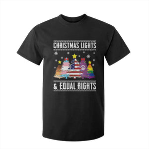 Xmas Lights Equal Rights Ugly Sweater Activism Gift T Shirt For Kid TS12 Black Print Your Wear