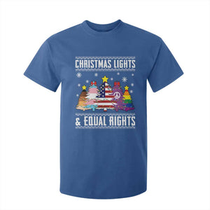 Xmas Lights Equal Rights Ugly Sweater Activism Gift T Shirt For Kid TS12 Royal Blue Print Your Wear