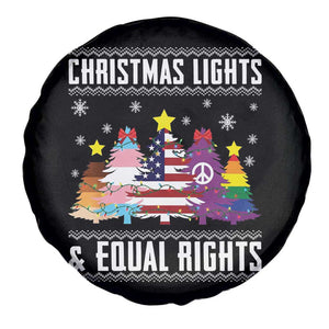 Xmas Lights Equal Rights Ugly Sweater Activism Gift Spare Tire Cover TS12 Print Your Wear