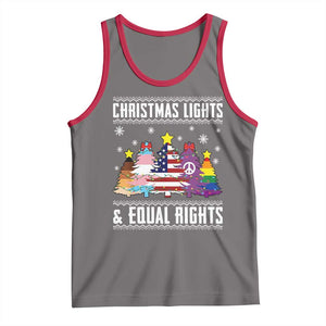 Xmas Lights Equal Rights Ugly Sweater Activism Gift Tank Top TS12 Deep Heather Red Print Your Wear