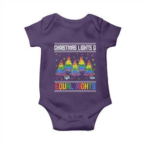 Christmas Equality Lights Ugly Sweater Baby Onesie Xmas Activism Gift TS12 Purple Print Your Wear
