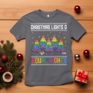 Christmas Equality Lights Ugly Sweater T Shirt Xmas Activism Gift TS12 Charcoal Print Your Wear