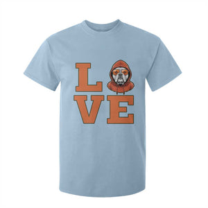 Love Vintage Cool Bulldog T Shirt For Kid Game Day Dog Lover TS12 Light Blue Print Your Wear