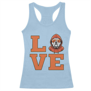 Love Vintage Cool Bulldog Racerback Tank Top Game Day Dog Lover TS12 Light Blue Print Your Wear