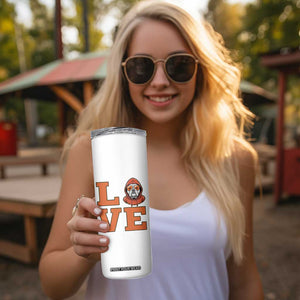 Love Vintage Cool Bulldog Skinny Tumbler Game Day Dog Lover TS12 Print Your Wear