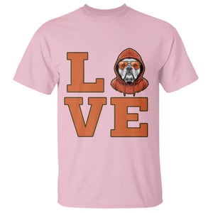 Love Vintage Cool Bulldog T Shirt Game Day Dog Lover TS12 Light Pink Print Your Wear