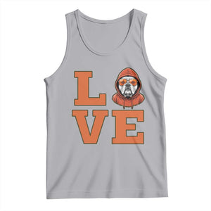 Love Vintage Cool Bulldog Tank Top Game Day Dog Lover TS12 Athletic Heather Print Your Wear