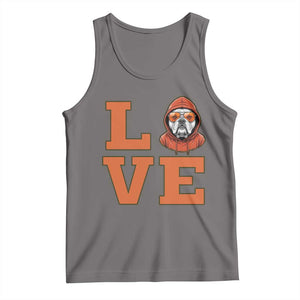 Love Vintage Cool Bulldog Tank Top Game Day Dog Lover TS12 Deep Heather Print Your Wear