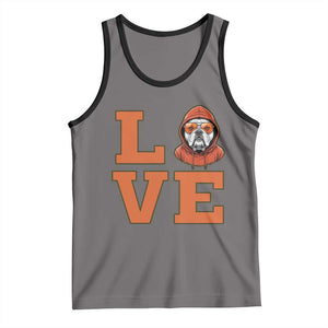 Love Vintage Cool Bulldog Tank Top Game Day Dog Lover TS12 Deep Heather Black Print Your Wear