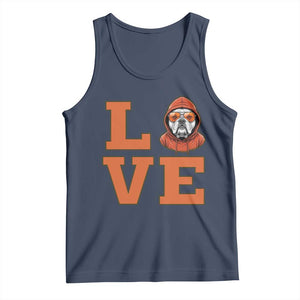 Love Vintage Cool Bulldog Tank Top Game Day Dog Lover TS12 Navy Print Your Wear