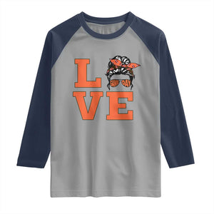 Love Vintage Cool Pun Girl Raglan Shirt Game Day Gift TS12 Sport Gray Navy Print Your Wear