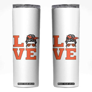 Love Vintage Cool Pun Girl Skinny Tumbler Game Day Gift TS12 White Print Your Wear