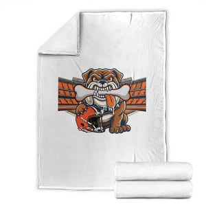 Funny Bulldog Football Lover Throw Blanket Game Day Fan Lifestyle TS12 Black Print Your Wear