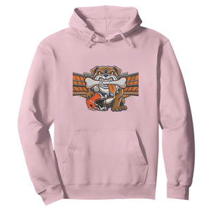 Funny Bulldog Football Lover Hoodie Game Day Fan Lifestyle TS12 Light Pink Print Your Wear