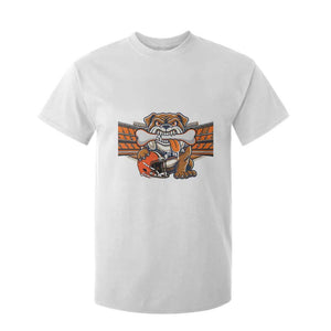 Funny Bulldog Football Lover T Shirt For Kid Game Day Fan Lifestyle TS12 White Print Your Wear