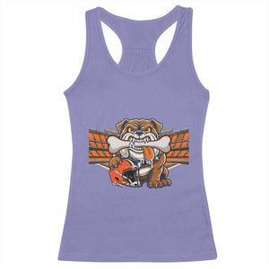 Funny Bulldog Football Lover Racerback Tank Top Game Day Fan Lifestyle TS12 Violet Print Your Wear