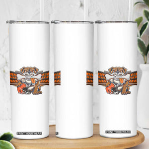 Funny Bulldog Football Lover Skinny Tumbler Game Day Fan Lifestyle TS12 Print Your Wear