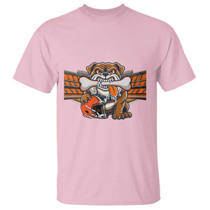 Funny Bulldog Football Lover T Shirt Game Day Fan Lifestyle TS12 Light Pink Print Your Wear