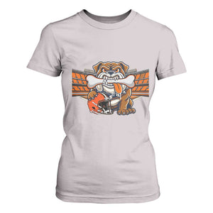 Funny Bulldog Football Lover T Shirt For Women Game Day Fan Lifestyle TS12 Ice Gray Print Your Wear