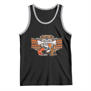 Funny Bulldog Football Lover Tank Top Game Day Fan Lifestyle TS12 Black Athletic Heather Print Your Wear