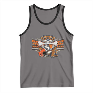 Funny Bulldog Football Lover Tank Top Game Day Fan Lifestyle TS12 Deep Heather Black Print Your Wear