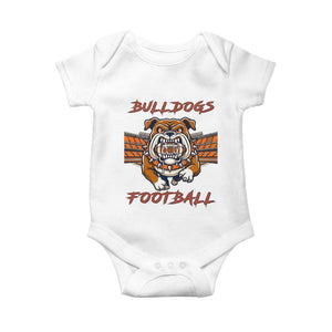 Bulldog Football Lover Baby Onesie Midwest Game Day Lifestyle TS12 White Print Your Wear