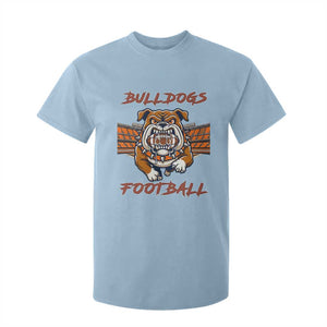 Bulldog Football Lover T Shirt For Kid Midwest Game Day Lifestyle TS12 Light Blue Print Your Wear
