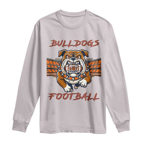 Bulldog Football Lover Long Sleeve Shirt Midwest Game Day Lifestyle TS12 Ice Gray Print Your Wear