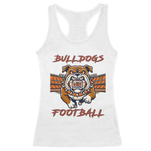 Bulldog Football Lover Racerback Tank Top Midwest Game Day Lifestyle TS12 White Print Your Wear