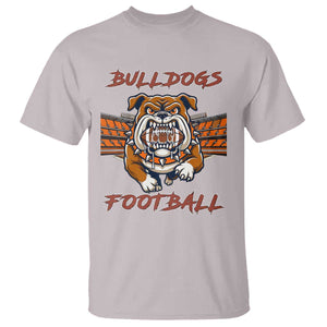 Bulldog Football Lover T Shirt Midwest Game Day Lifestyle TS12 Ice Gray Print Your Wear