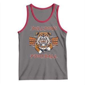 Bulldog Football Lover Tank Top Midwest Game Day Lifestyle TS12 Deep Heather Red Print Your Wear