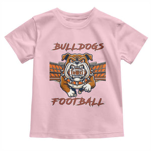 Bulldog Football Lover Toddler T Shirt Midwest Game Day Lifestyle TS12 Light Pink Print Your Wear