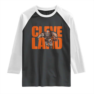 CFBB Midwest Football Player Gift Raglan Shirt TS12 Black White Print Your Wear