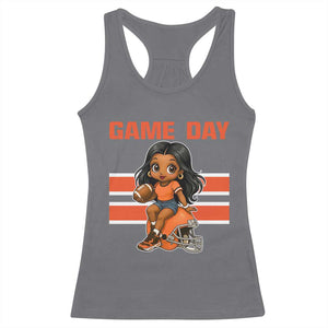 Funny Game Day Cute Girl Racerback Tank Top Midwest Football Player Gift TS12 Charcoal Print Your Wear