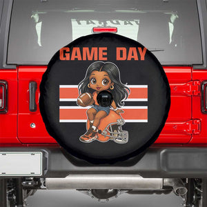 Funny Game Day Cute Girl Spare Tire Cover Midwest Football Player Gift TS12 Black Print Your Wear