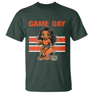 Funny Game Day Cute Girl T Shirt Midwest Football Player Gift TS12 Dark Forest Green Print Your Wear