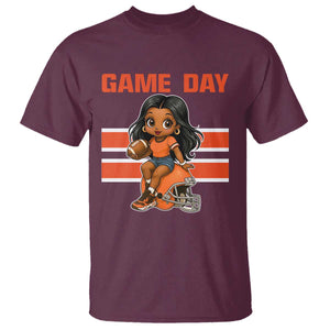 Funny Game Day Cute Girl T Shirt Midwest Football Player Gift TS12 Maroon Print Your Wear