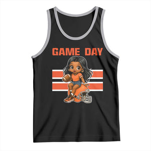 Funny Game Day Cute Girl Tank Top Midwest Football Player Gift TS12 Black Athletic Heather Print Your Wear