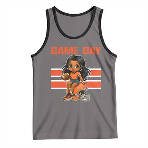 Funny Game Day Cute Girl Tank Top Midwest Football Player Gift TS12 Deep Heather Black Print Your Wear