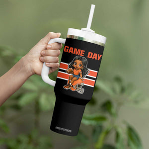 Funny Game Day Cute Girl Tumbler With Handle Midwest Football Player Gift TS12 Print Your Wear