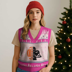 Midwest Football Lover V-Neck Knit Sweater Vest CFBB Fan Gift TS12 Hot Pink Print Your Wear