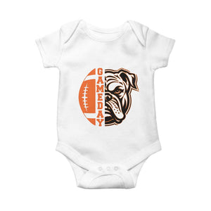 Bulldog Football Lover Baby Onesie Game Day Fan Lifestyle TS12 White Print Your Wear