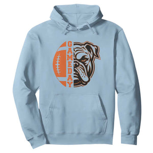 Bulldog Football Lover Hoodie Game Day Fan Lifestyle TS12 Light Blue Print Your Wear