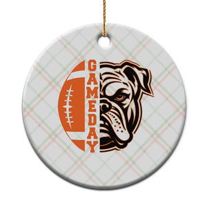 Bulldog Football Lover Ceramic Ornament Game Day Fan Lifestyle TS12 1pc Christmas Plaid Print Your Wear